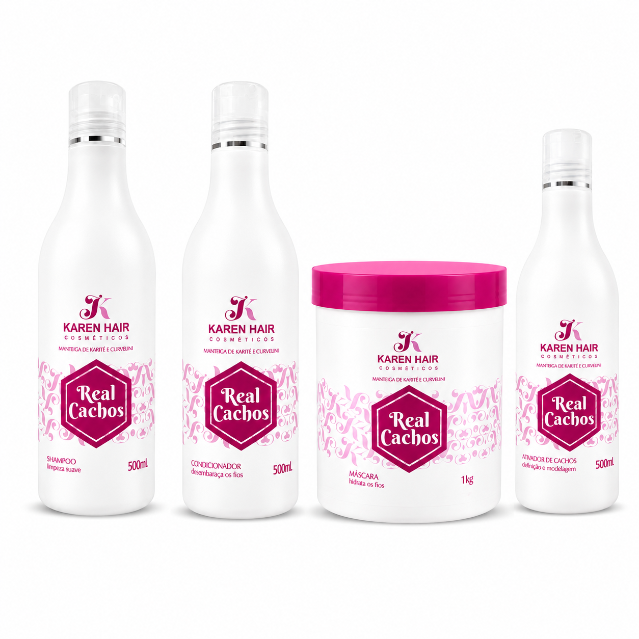 Kit Real Cachos C/4 - Karen Hair Cosméticos