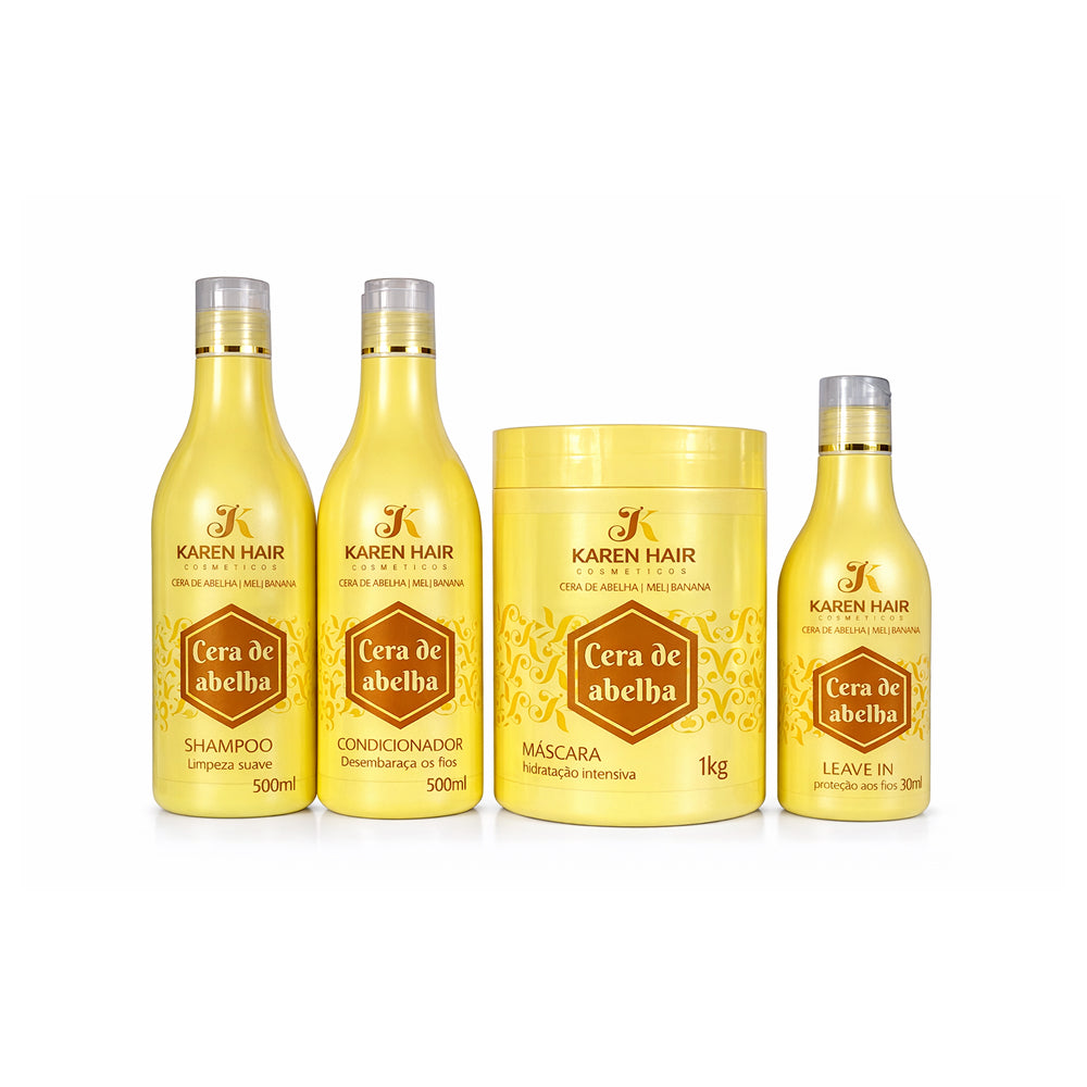 Kit Cera de Abelha C/4 - Karen Hair Cosméticos