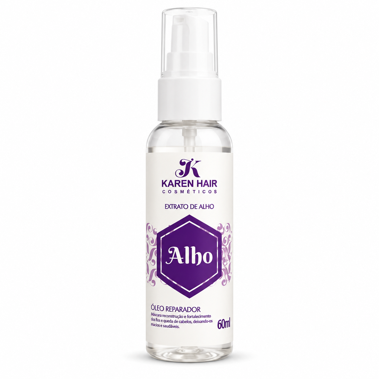 Óleo Reparador Alho 60ml - Karen Hair Cosméticos